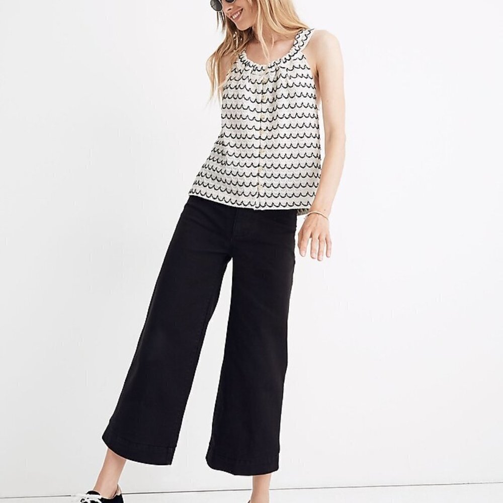 Madewell Texture&Thread Button-Front Swing Tank W… - image 1